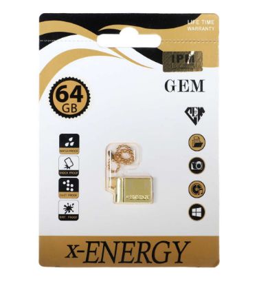 تصویر  فلش مموری ایکس انرژی مدل Golden Gem USB 2.0 ظرفیت 64 گیگابایت