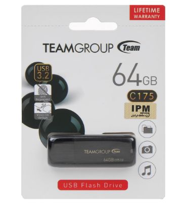 فلش مموری تیم گروپ مدل C175 Black USB3.2 ظرفیت 64 گیگابایت