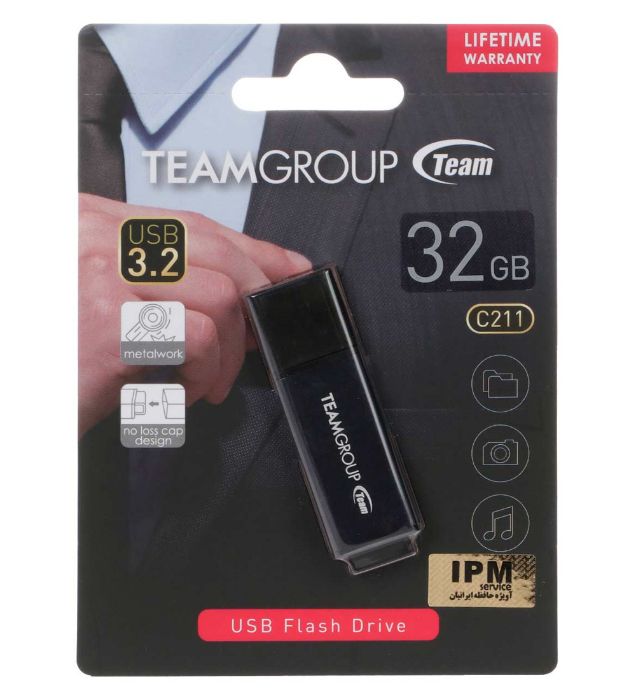 تصویر  فلش مموری تیم گروپ مدل C211 USB 3.2 ظرفیت 32 گیگابایت