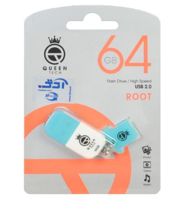 فلش مموری کوئین مدل Root USB2.0 ظرفیت 64 گیگابایت