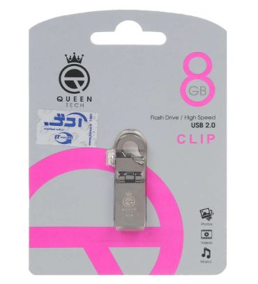 فلش مموری کوئین مدل CLIP USB2.0 ظرفیت 8 گیگابایت