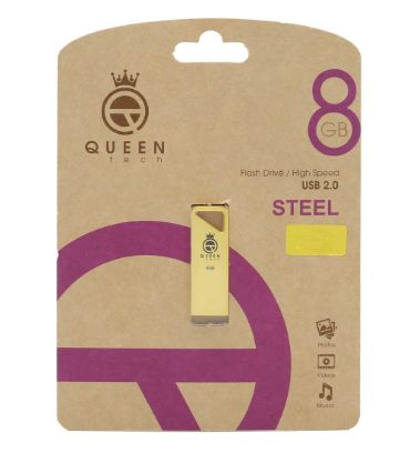 فلش مموری کوئین مدل Steel USB2.0 ظرفیت 8 گیگابایت