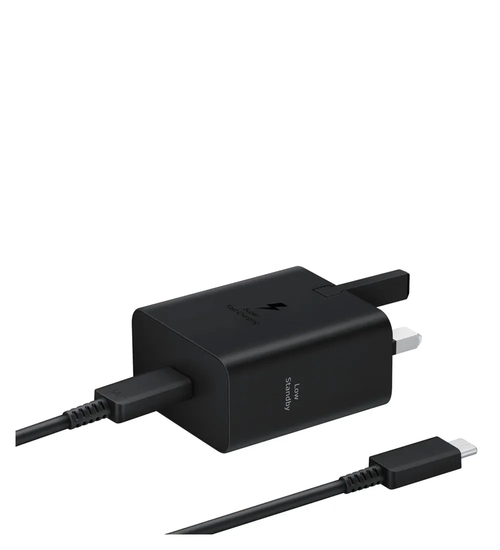 تصویر  شارژر دیواری سامسونگ 45 وات سه پین مدل T4511 Low Standby به همراه کابل شارژ Type-C به طول 1.8 متر