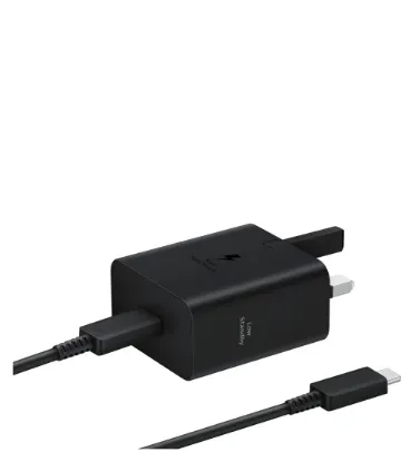 تصویر  شارژر دیواری سامسونگ 45 وات سه پین مدل T4511 Low Standby به همراه کابل شارژ Type-C به طول 1.8 متر