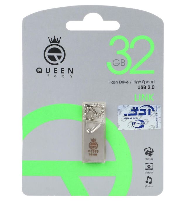 تصویر  فلش مموری کوئین مدل LINK USB 2.0 ظرفیت 32 گیگابایت