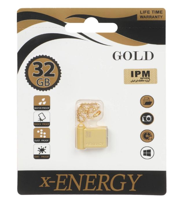 تصویر  فلش مموری ایکس انرژی مدل Gold USB 2.0 ظرفیت 32 گیگابایت