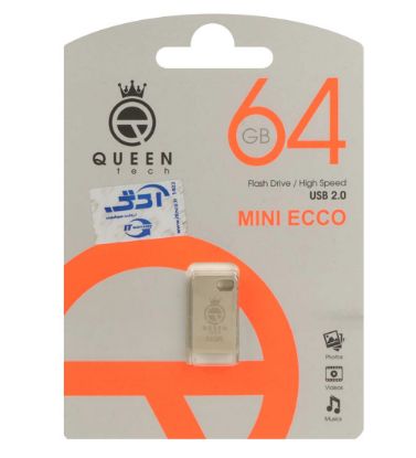 تصویر  فلش مموری کوئین مدل Mini Ecco USB 2.0 ظرفیت 64 گیگابایت