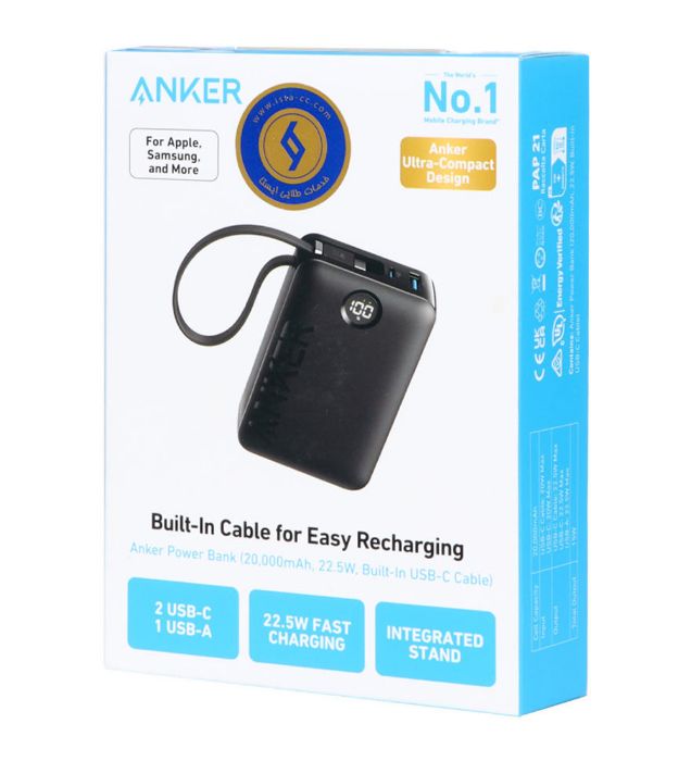 تصویر  پاوربانک 22.5W انکر مدل A1647 ظرفیت 20000 میلی آمپر ساعت