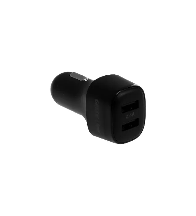 تصویر  شارژر فندکی فست دو پورت گرین لاین مدل GNCC24TYCBK 12W به همراه کابل شارژ Type-C