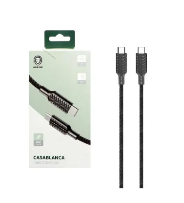 تصویر  کابل شارژ فست Type-C to Type-C گرین لاین مدل GNCASTYC2TYCBK طول 1.2 متری