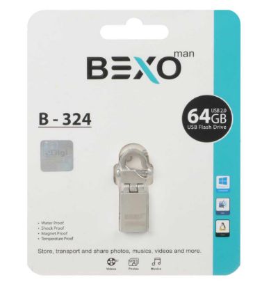 تصویر  فلش مموری بکسو مدل B-324 USB 2.0 ظرفیت 64 گیگابایت