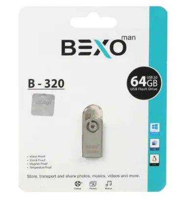 تصویر  فلش مموری بکسو مدل B-320 USB 2.0 ظرفیت 64 گیگابایت