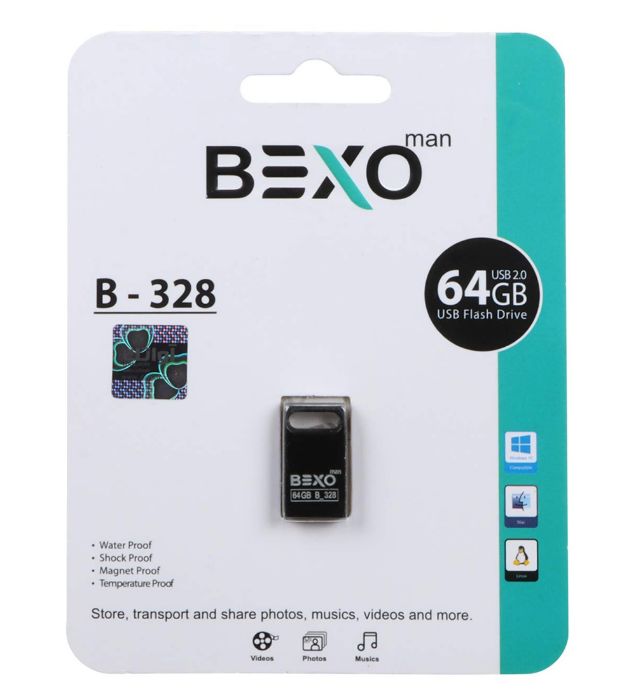 تصویر  فلش مموری بکسو مدل B-328 USB 2.0 ظرفیت 64 گیگابایت