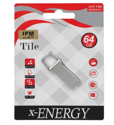 تصویر  فلش مموری ایکس انرژی مدل Tile USB 2.0 ظرفیت 64 گیگابایت