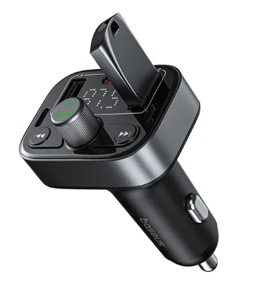 تصویر شارژر فندکی فرستنده FM باسئوس مدل S-09 Pro