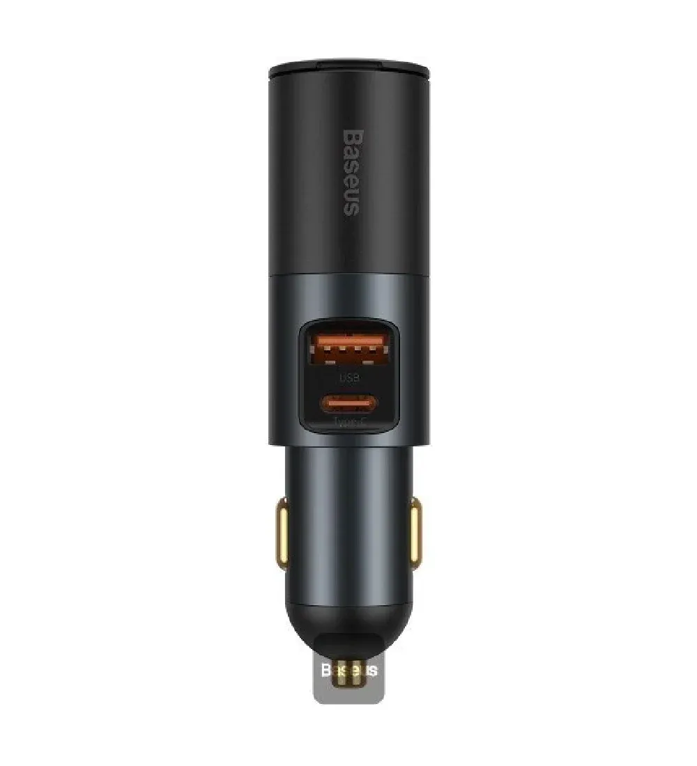تصویر  شارژر فندکی سریع باسئوس مدل Share Together Fast Charge with Cigarette Lighter Expansion Port U+C