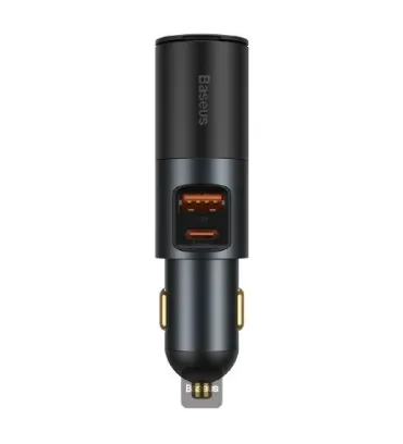 تصویر  شارژر فندکی سریع باسئوس مدل Share Together Fast Charge with Cigarette Lighter Expansion Port U+C