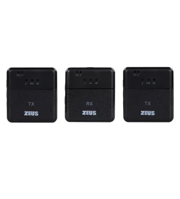 تصویر  میکروفون یقه ای بی سیم Lightning / Type-C / AUX زئوس مدل SX9