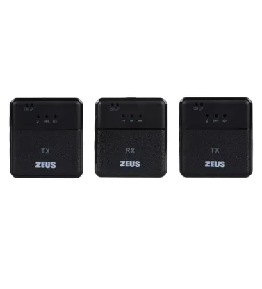 تصویر  میکروفون یقه ای بی سیم Lightning / Type-C / AUX زئوس مدل SX9