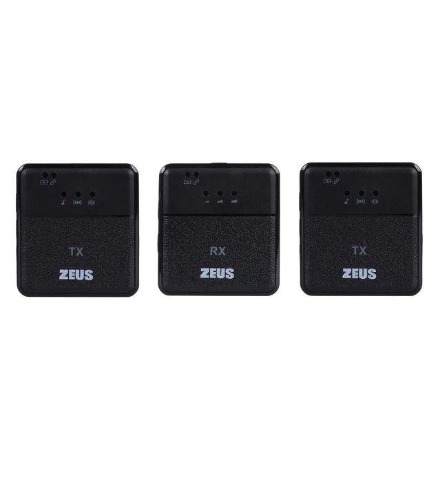 تصویر  میکروفون یقه ای بی سیم Lightning / Type-C / AUX زئوس مدل SX9