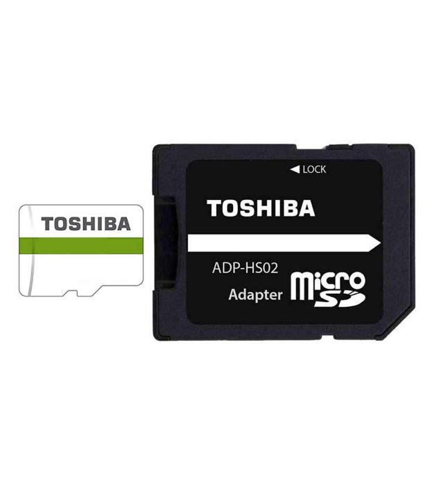 تصویر  کارت حافظه توشیبا میکرو اس دی اچ سی مدل ADP-HS02 کلاس 10 با سرعت 80 مگابایت در ثانیه به همراه آداپتور ظرفیت 64 گیگابایت