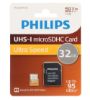 تصویر  کارت حافظه microSDHC فیلیپس مدل V30 A1 کلاس 10 استاندارد UHS-I Ultra Speed U3 سرعت 95MB/s به همراه آداپتور ظرفیت 32 گیگابایت