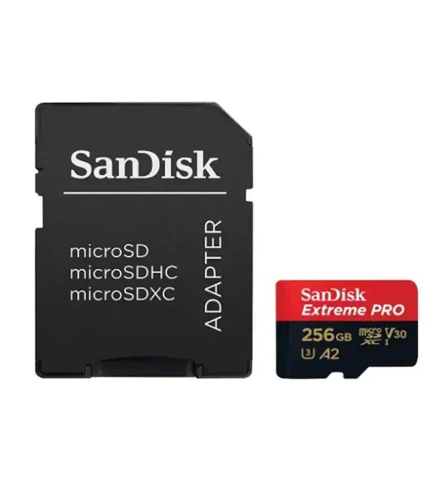 تصویر  کارت حافظه MicroSDXC سن دیسک مدل Extreme Pro gn6ma سرعت 200 مگابایت بر ثانیه به همراه آداپتور ظرفیت 256 گیگابایت