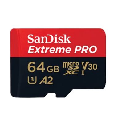 کارت حافظه سن دیسک مدل Extreme pro سرعت 170 مگابایت بر ثانیه به همراه آداپتور ظرفیت 64 گیگابایت