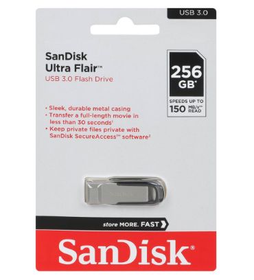 فلش مموری سن دیسک مدل Ultra Flair USB 3.0 ظرفیت 256 گیگابایت