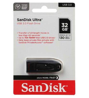 فلش مموری سن دیسک مدل Ultra USB 3.0 ظرفیت 32 گیگابایت