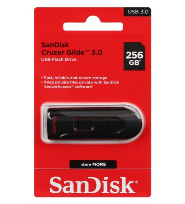 تصویر  فلش مموری سن دیسک مدل Cruzer Glide USB 3.0 ظرفیت 256 گیگابایت