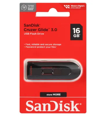 تصویر  فلش مموری سن دیسک مدل Cruzer Glide USB 3.0 ظرفیت 16 گیگابایت