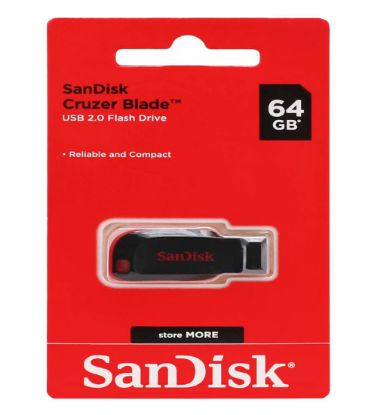 تصویر  فلش مموری سن دیسک مدل Blade USB 2.0 ظرفیت 64 گیگابایت