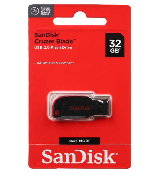 تصویر  فلش مموری سن دیسک مدل Blade USB 2.0 ظرفیت 32 گیگابایت