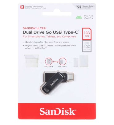 فلش مموری سن دیسک مدل Ultra Dual Drive Go USB Type-C USB 3.2 ظرفیت 128 گیگابایت