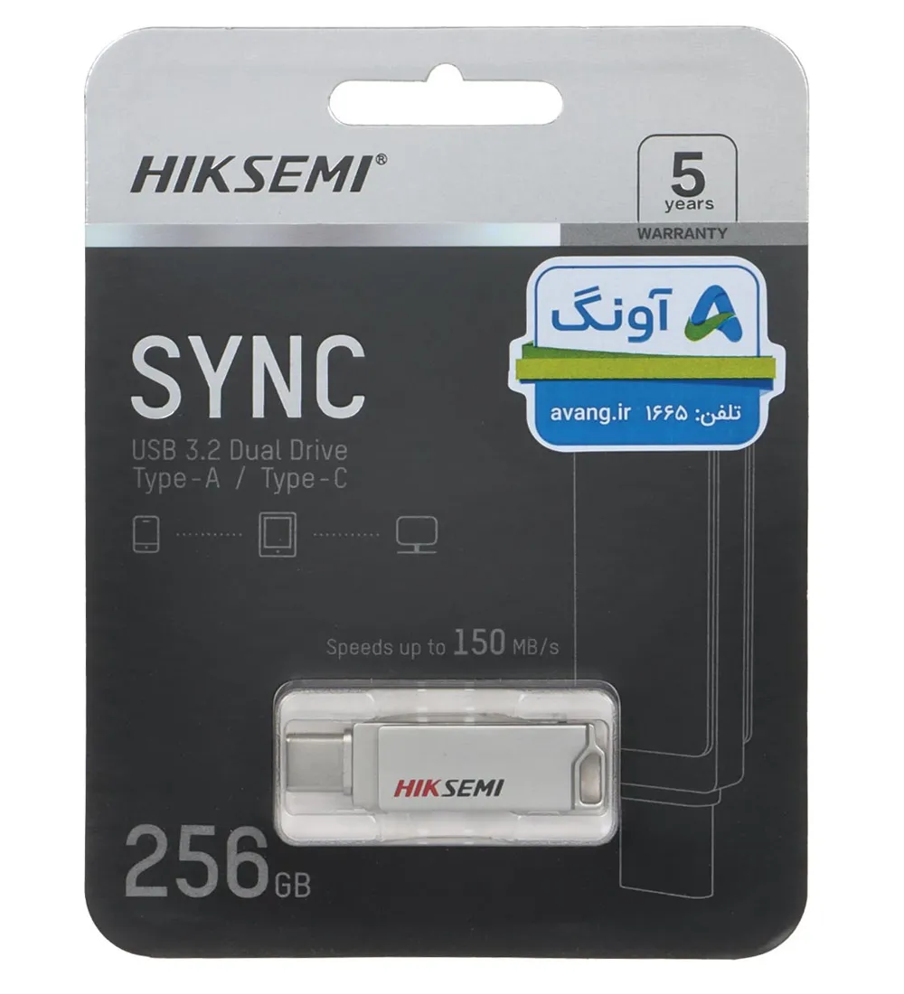 تصویر  فلش مموری هایک سمی مدل Sync USB 3.2 Type-C ظرفیت 256 گیگابایت