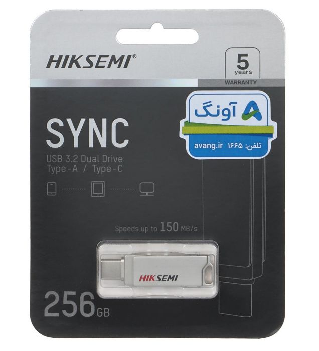 تصویر  فلش مموری هایک سمی مدل Sync USB 3.2 Type-C ظرفیت 256 گیگابایت