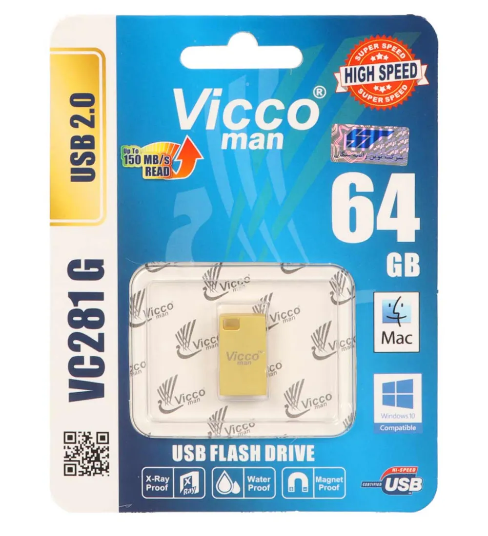تصویر  فلش مموری ویکومن مدل VC281 G USB 2.0 ظرفیت 64 گیگابایت