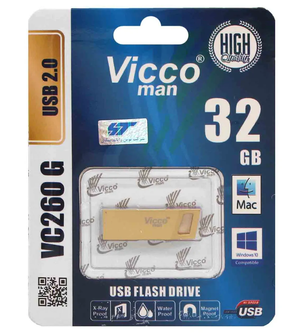 تصویر  فلش مموری ویکومن مدل VC260 G USB 2.0 ظرفیت 32 گیگابایت