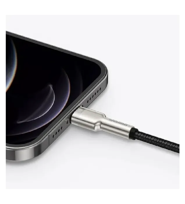 تصویر  کابل تبدیل USB به IP بیسوس مدل Cafule Metal Data Cable USB CALJK طول 25 سانتی متر