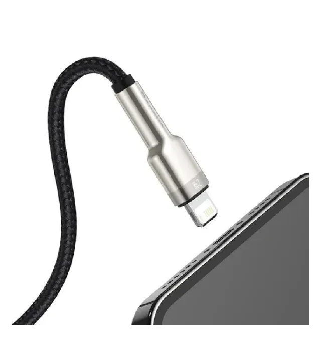 تصویر  کابل تبدیل USB به IP بیسوس مدل Cafule Metal Data Cable USB CALJK طول 25 سانتی متر