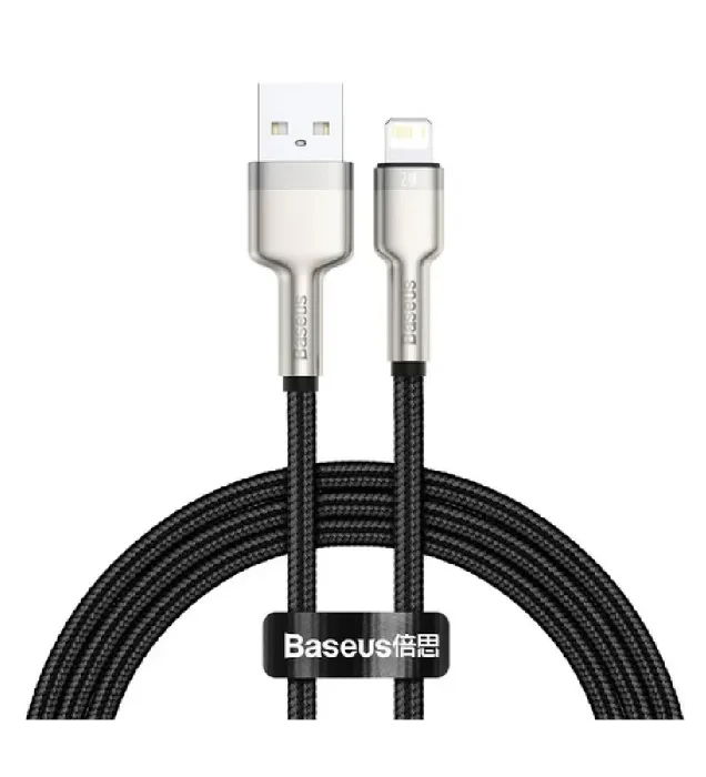 تصویر  کابل تبدیل USB به IP بیسوس مدل Cafule Metal Data Cable USB CALJK طول 25 سانتی متر