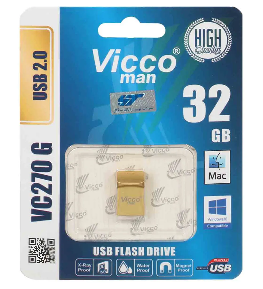 تصویر  فلش مموری ویکومن مدل VC270 G USB 2.0 ظرفیت 32 گیگابایت