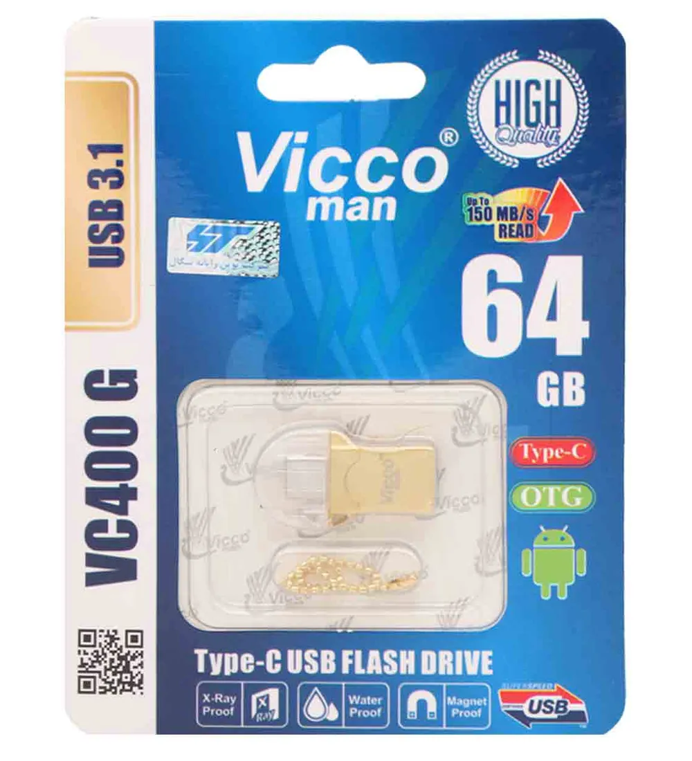 تصویر  فلش مموری ویکومن مدل VC400 G USB 3.1 Type-c OTG ظرفیت 64 گیگابایت