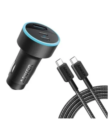 تصویر شارژر فندکی 67W انکر مدل Compact 3-Port B2736 به همراه کابل USB-C