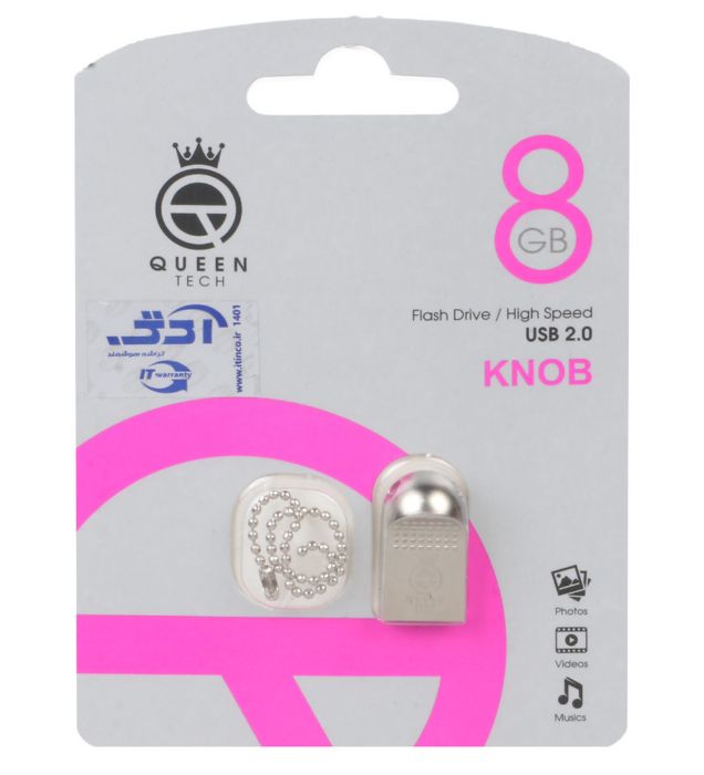 تصویر  فلش مموری کوئین تک مدل Knob USB 2.0 ظرفیت 8 گیگابایت