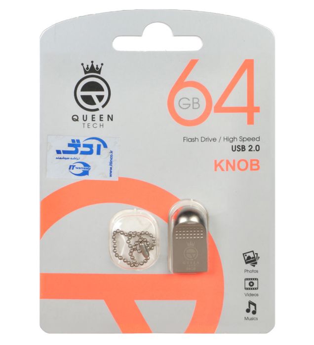 تصویر  فلش مموری کوئین تک مدل Knob USB 2.0 ظرفیت 64 گیگابایت