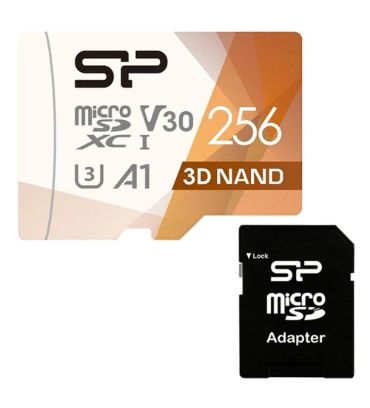کارت حافظه microSDXC سیلیکون پاور مدل XC CL10 U3 Superior Pro UHS-I V30 A1 4K UHD W/1 100/80 به همراه آداپتور ظرفیت 256 گیگابایت