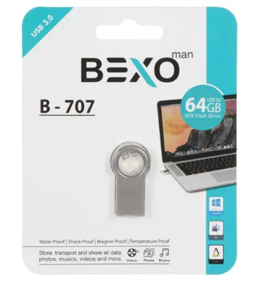 تصویر فلش مموری بکسو مدل B-707 USB 3.0 ظرفیت 64 گیگابایت