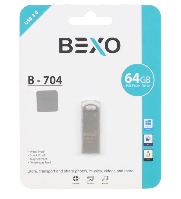 تصویر  فلش مموری بکسو مدل B-704 USB 3.0 ظرفیت 64 گیگابایت